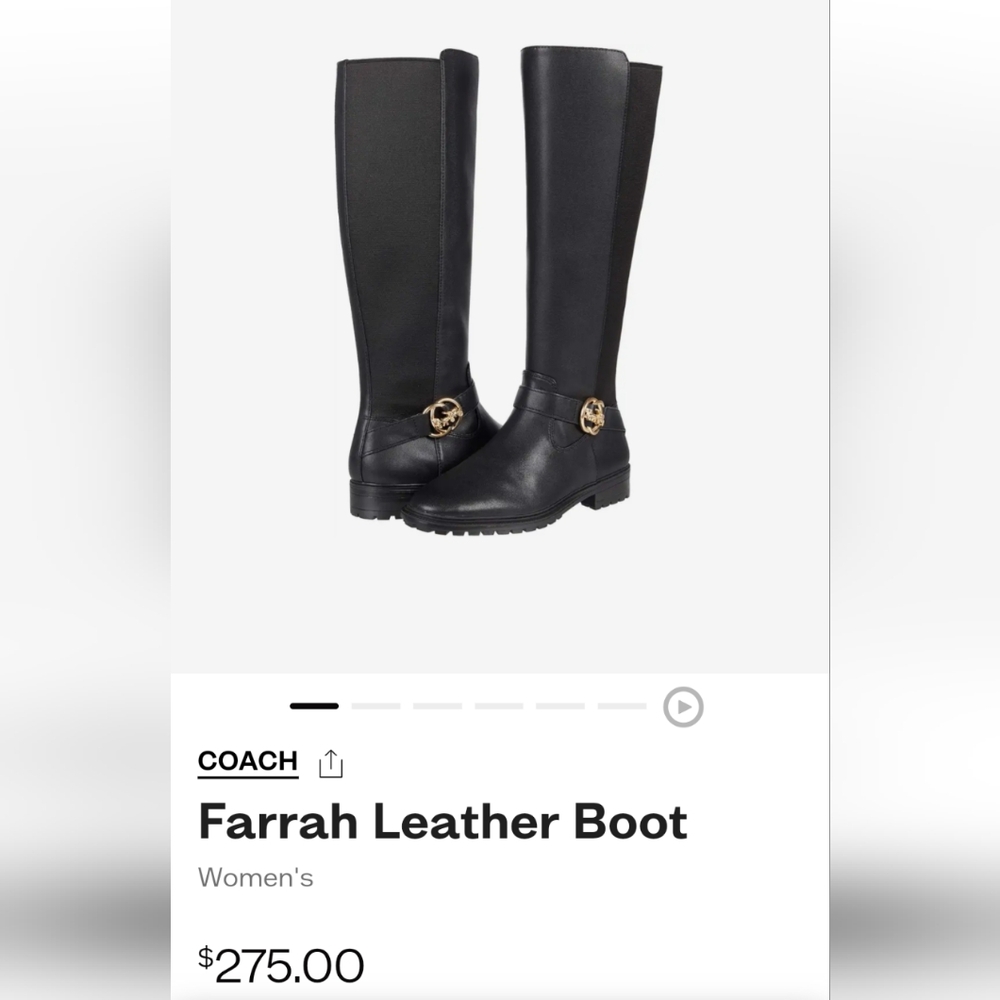 Coach Farrah Leather Boots